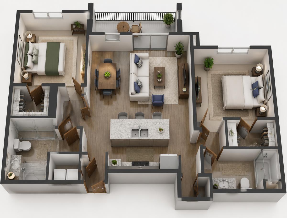 3D Floor Plan example