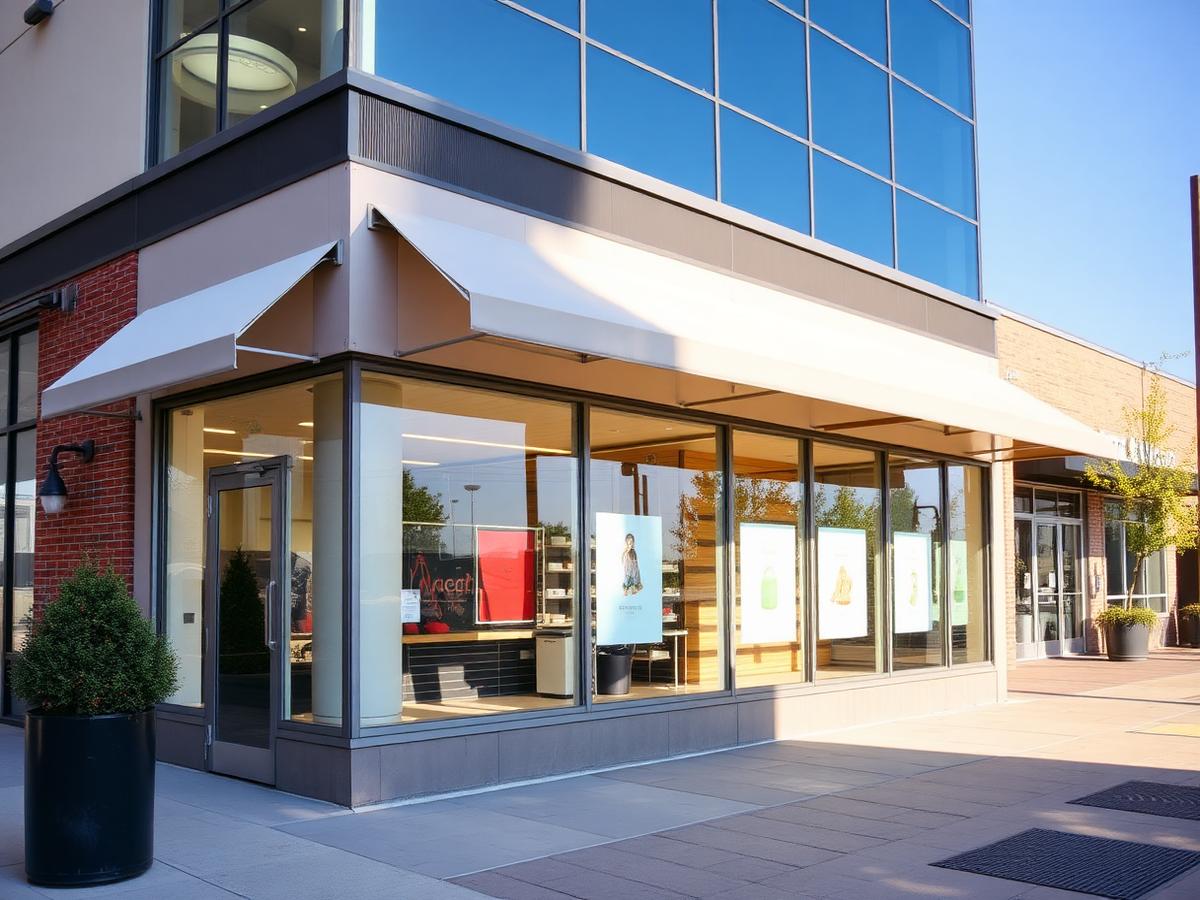 Retail storefront at a shopping center