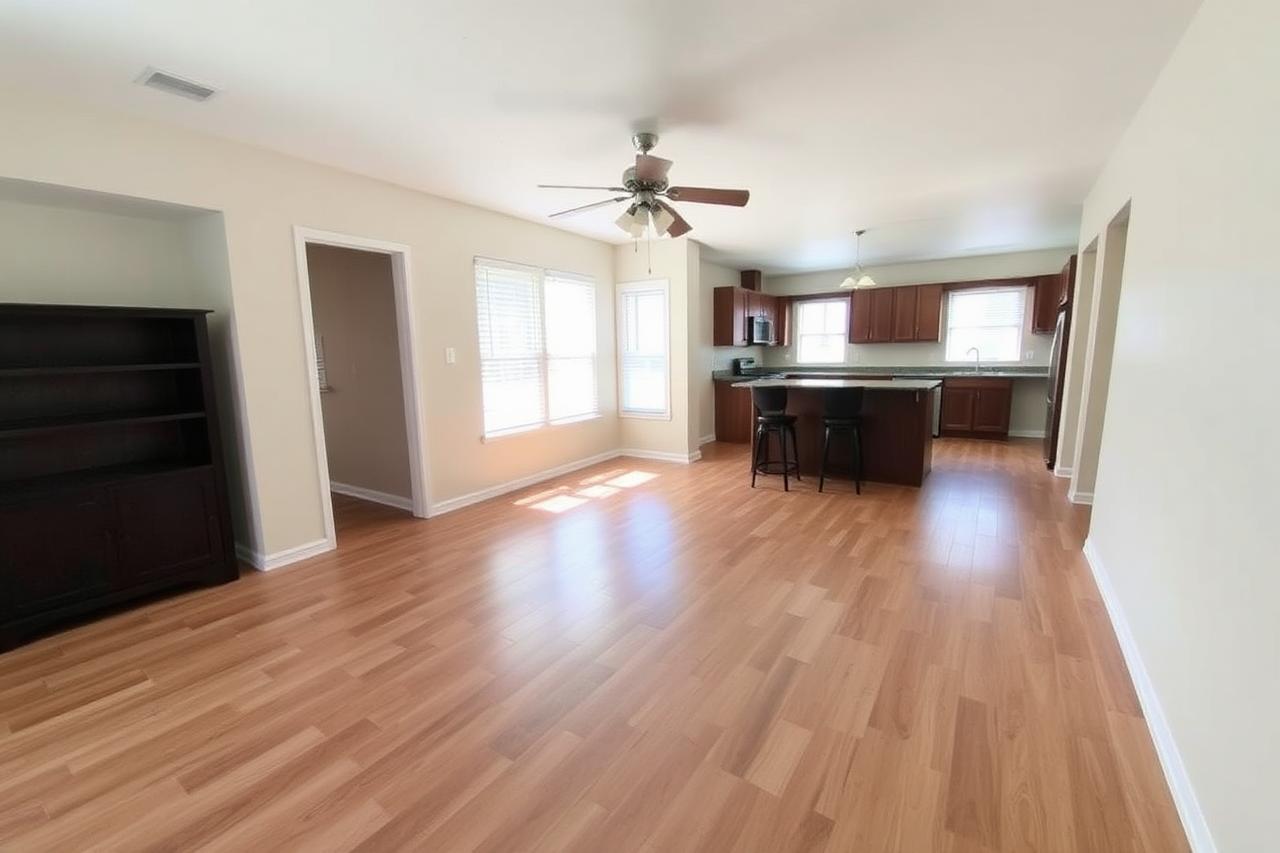 Vacant dining room before virtual staging