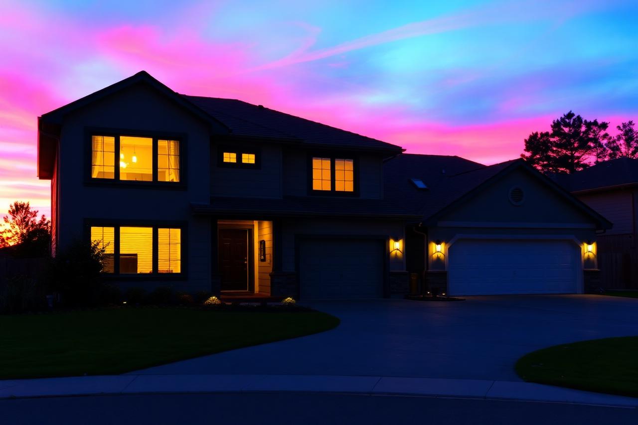 Image with virtual twilight conversion