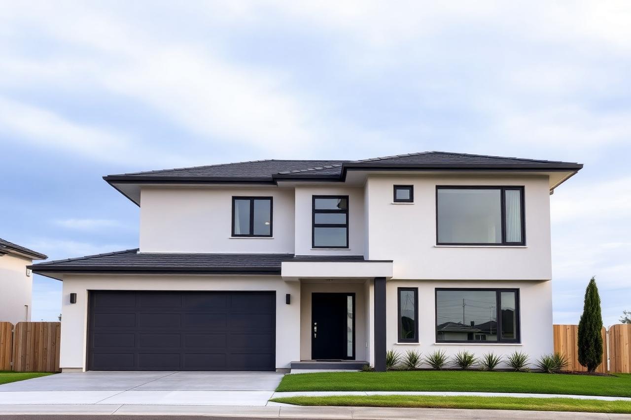 Home exterior before virtual twilight editing
